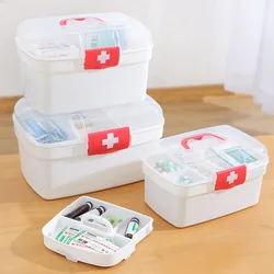 Large Capacity Medicine Organizer Storage Container Family Chest Portable Emergency Kit Box