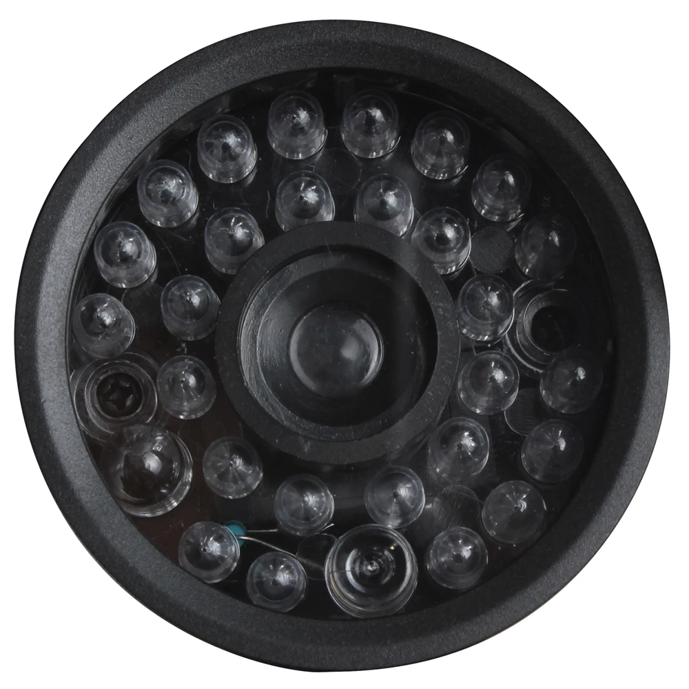 Señuelo de cámara de seguridad falsa para exteriores, resistente al agua, con parpadeo inalámbrico, LED rojo