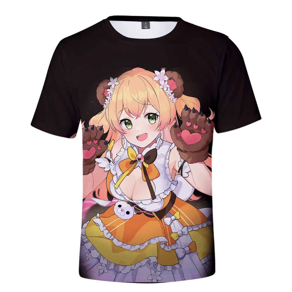 HOLOLIVE VTuber Momosuzu Nene 3D Printed Spring Summer Preppy Men/Women Street Clothes T-shirt Streetwear Kawaii style