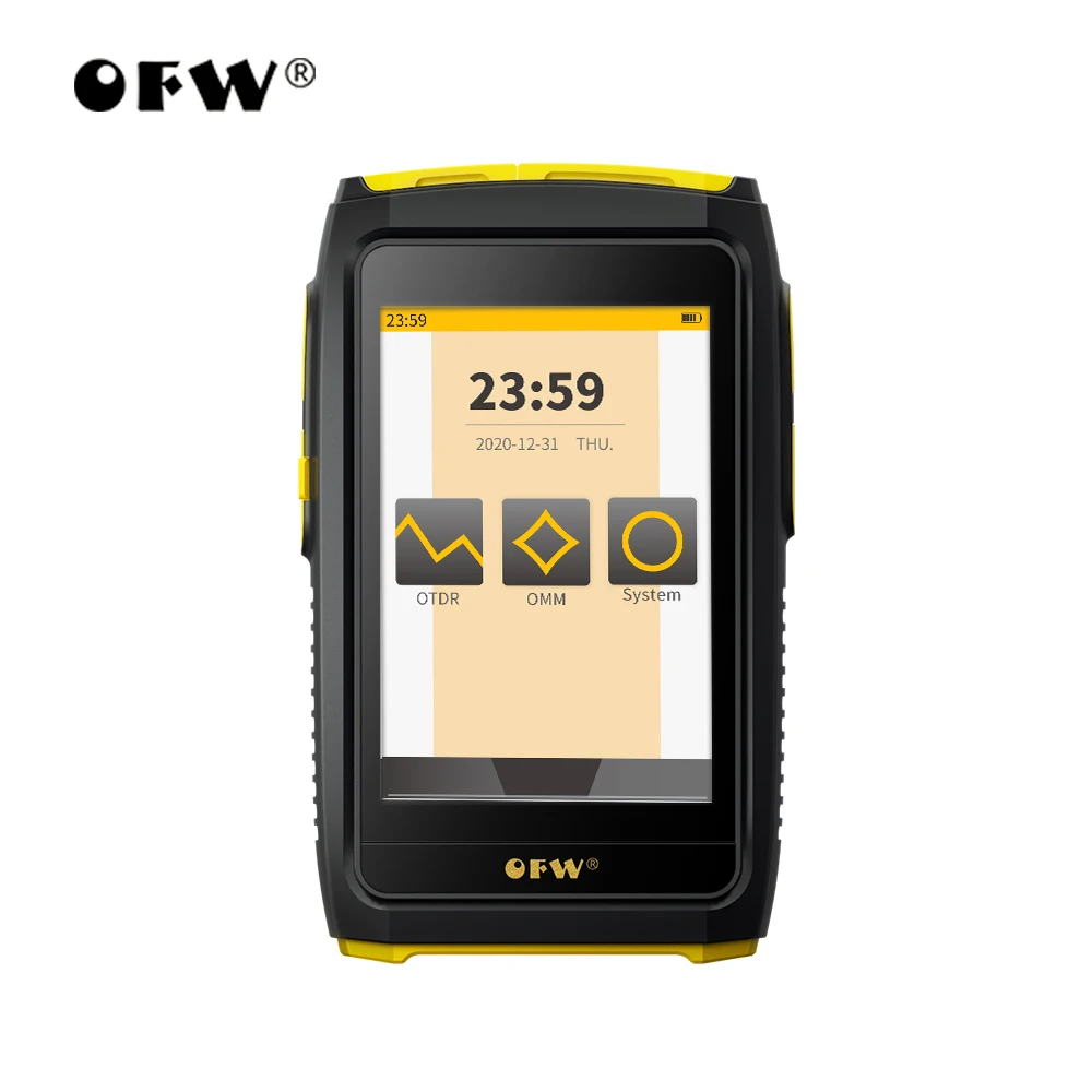 

OFW MINi OTDR Active Fiber Live Test 1550nm 20dB Fiber Optic Reflectometer Touch Screen VFL OLS OPM FWT-100