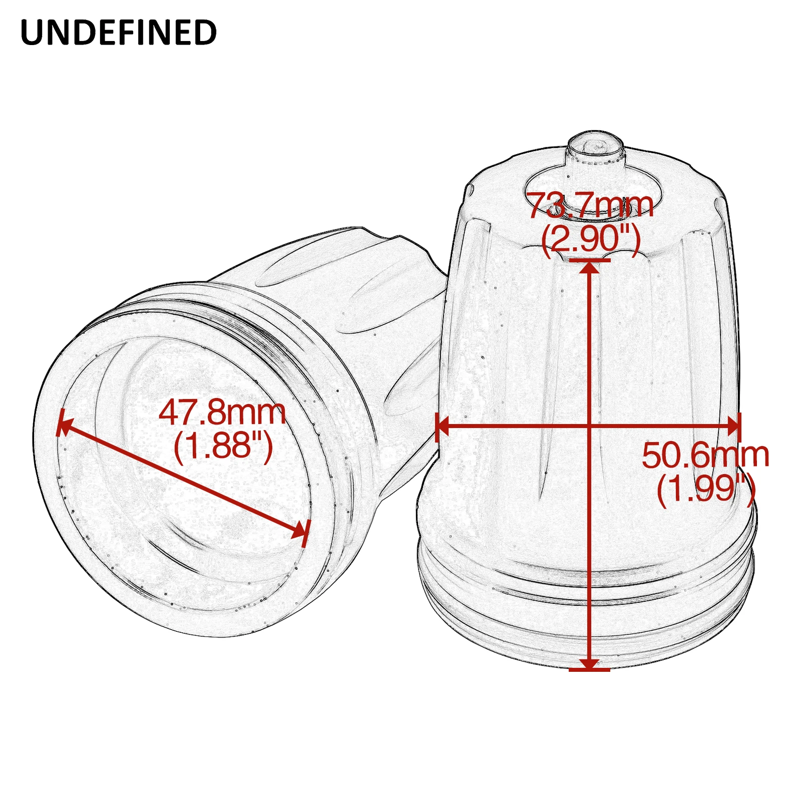 2 Pcs Of Motorcycle 2.5" Shock absorption Nitrogen Reservoir Expansion End Caps Fit For FOX Performance Series Shocks Or UTV