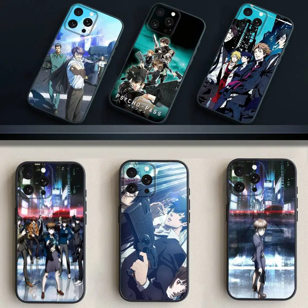

Psycho-P-Pass Phone Case For iPhone 17,16,15,14,13,12,11 Plus,Pro Max,XS,X,XR,SE,Mini,8,7,Soft Silicone Black Cover