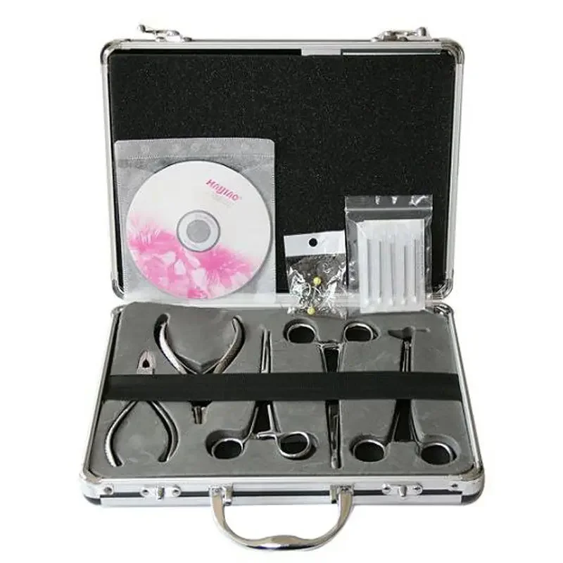 High quality Stainless Steel Pliers 5-piece Set Tattoo Equipment Puncture Needle Puncture Set Auxiliary Tools