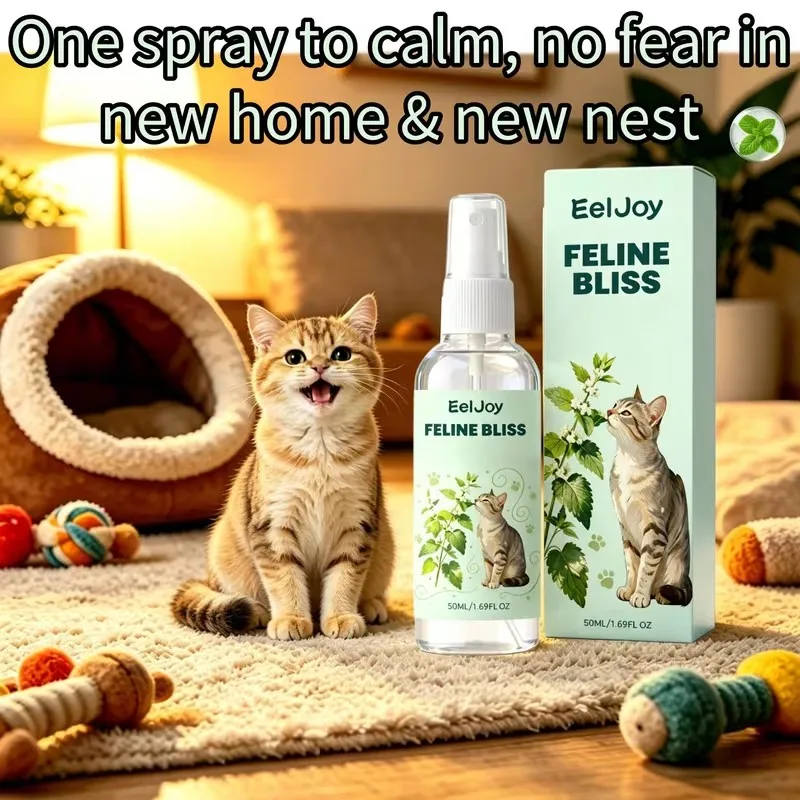 Catnip Spray for Cats Dogs Soothe Mood Help Pets Adapt to New Space Long Lasting Scent Fun Interactive Spray for Pet Daily Play