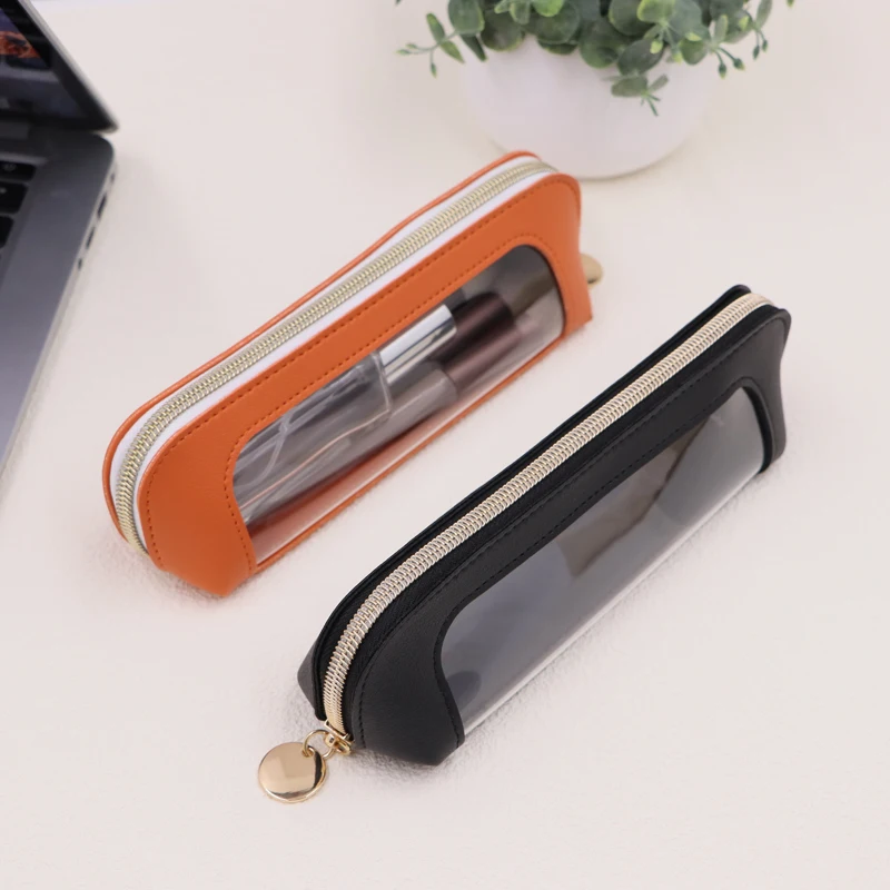 Clear Pencil Bags, Makeup Color Pouch with Zipper Travel Toiletries Bag Multifunctional Bag for Office Stationery Travel Storage