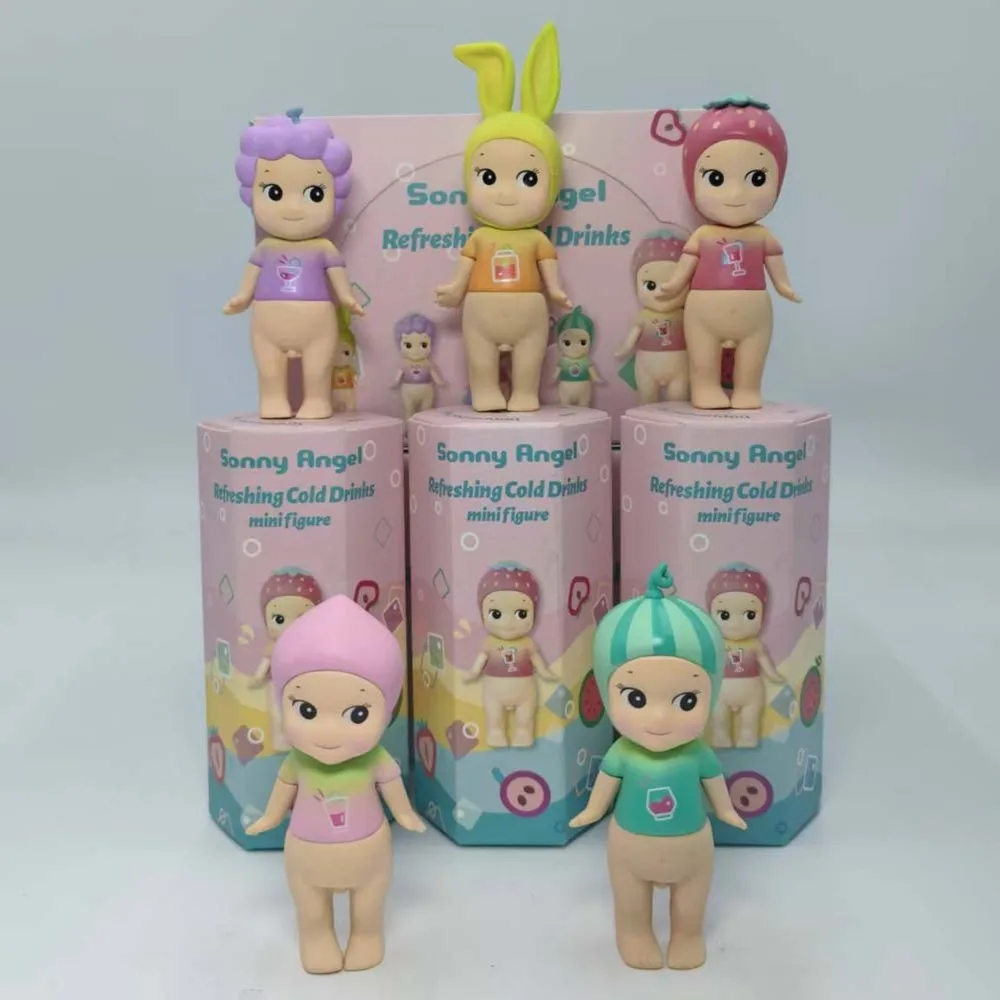 

Sonny Angel Refreshing Cold Drinks Mini Figure Blind Box Anime Figures Ornaments Cute Dolls Birthday Gift Toys