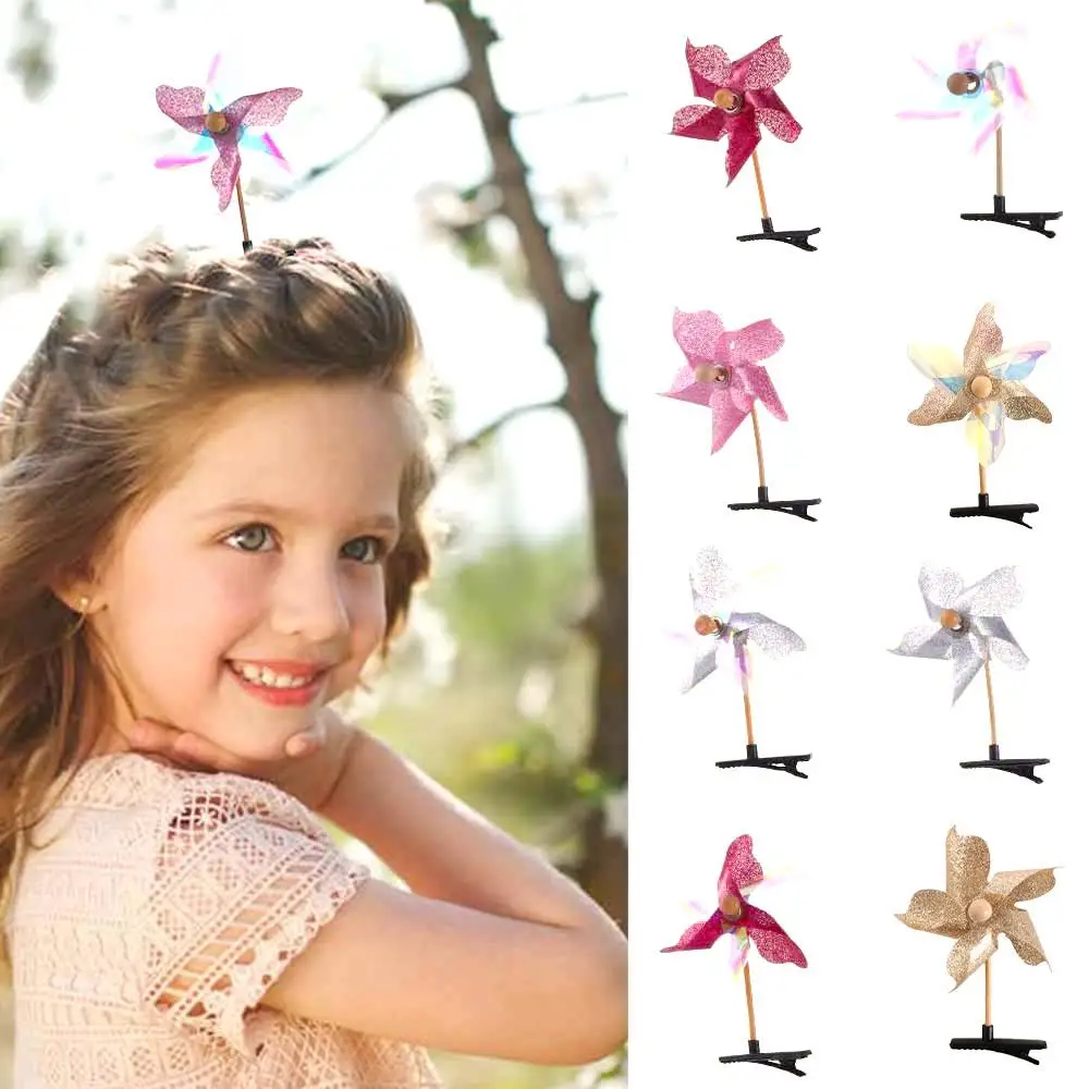 Grappige Eendenbek Pony Clip Zijclip Haaraccessoires Meisjes Kinderen Haarclips Koreaanse Stijl 3d Windmolen Haarspeld Kids Haarspeldjes