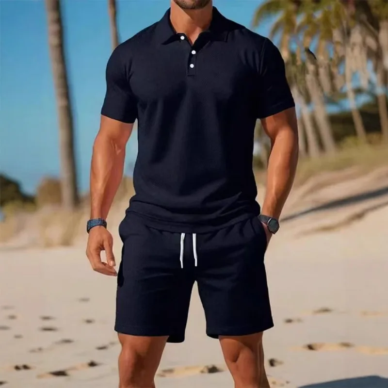 طقم شورت قصير الأكمام وشورت رياضي كاجوال صيفي للرجال لعام 2026 #5