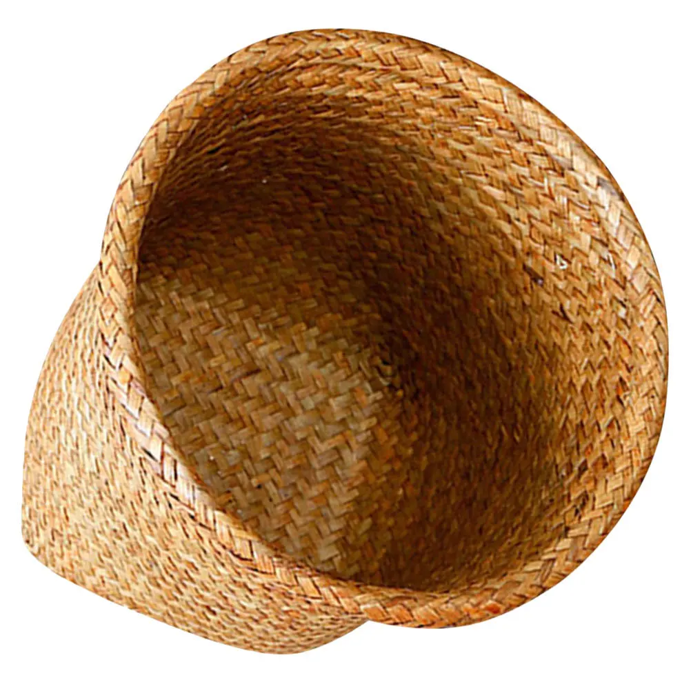 

Woven Storage Basket Straw Round Plant Pot Cover Large Capacity Multifunctional Garden Balcony Organizer Sundries Holder