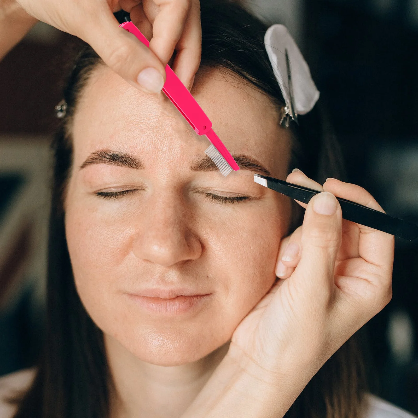 Augenbrauen-Wimpernbürste, faltbar, doppelseitig, Kammverlängerung, tragbares Make-up-Werkzeug, Wimpernpflege, Kosmetik, Wimpernformer, Reisen