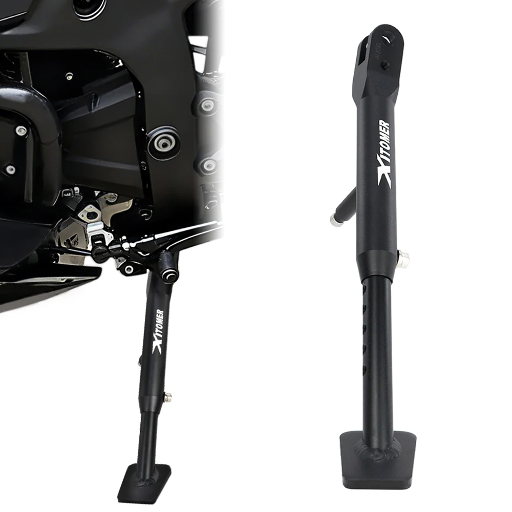 

For Kawasaki Ninja 125 Z125 Ninja 250SL Z250SL NINJA ZX-4R/RR Motorcycle Aluminum Adjustable Kickstand Foot Side Stand Support