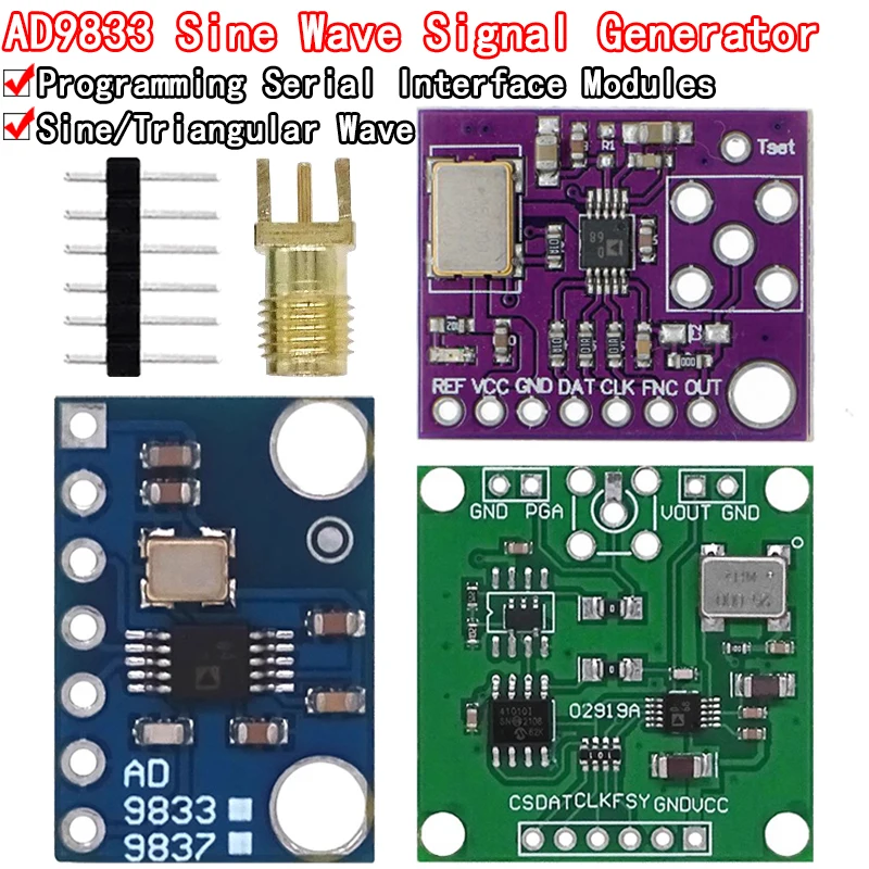 AD9833 Programmable Microprocessors Serial Interface Module Sine Square Wave DDS Signal Generator Module GY-9833