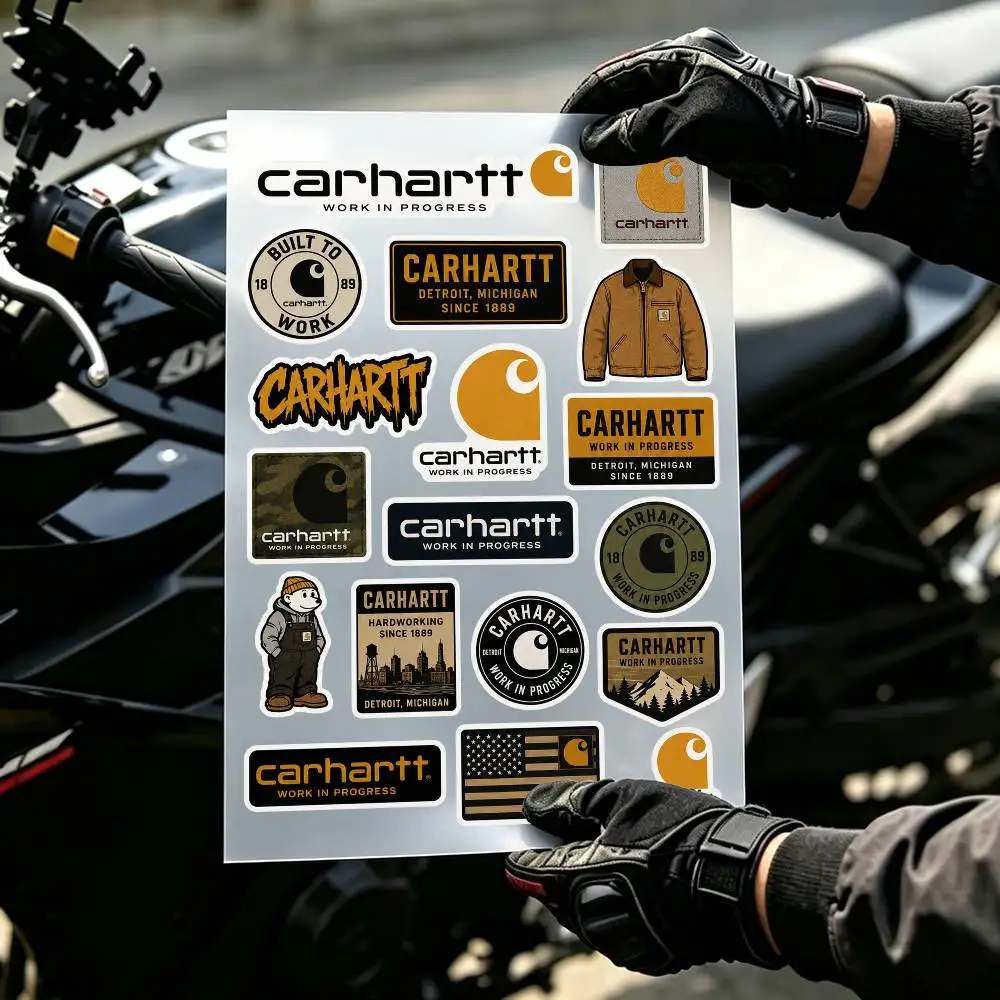 Vintage Workwear Style Retro work jacket graphic industrial rugged badge american Workwear aesthetic outdoor rugged Sticker