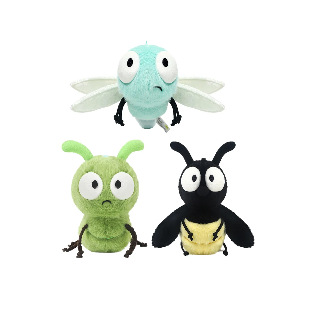 

Cartoon Simulation Dragonfly Plush Toy Firefly Soft Dolls Caterpillar Stuffed Toys Lifelike Insects Bug Plushie Birthday Gifts