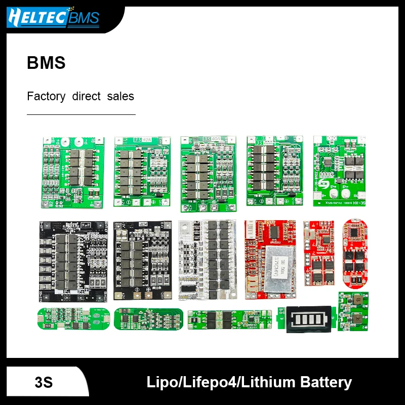 BMS 3.2V 3.7V BMS 1.2A 3S/1.3A 10A 15A 20A 30A 40A 50A 60A 100A 18650 Lipo/Lifepo4/placa de proteção Da Bateria De Lítio