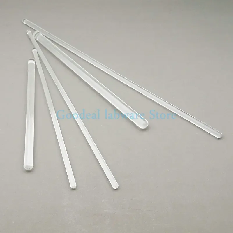 6pcs/12pcs DIA 4mm to 12mm Transparent Borosilicate Glass diversion bar, laboratory beaker Glass Stirring Rod