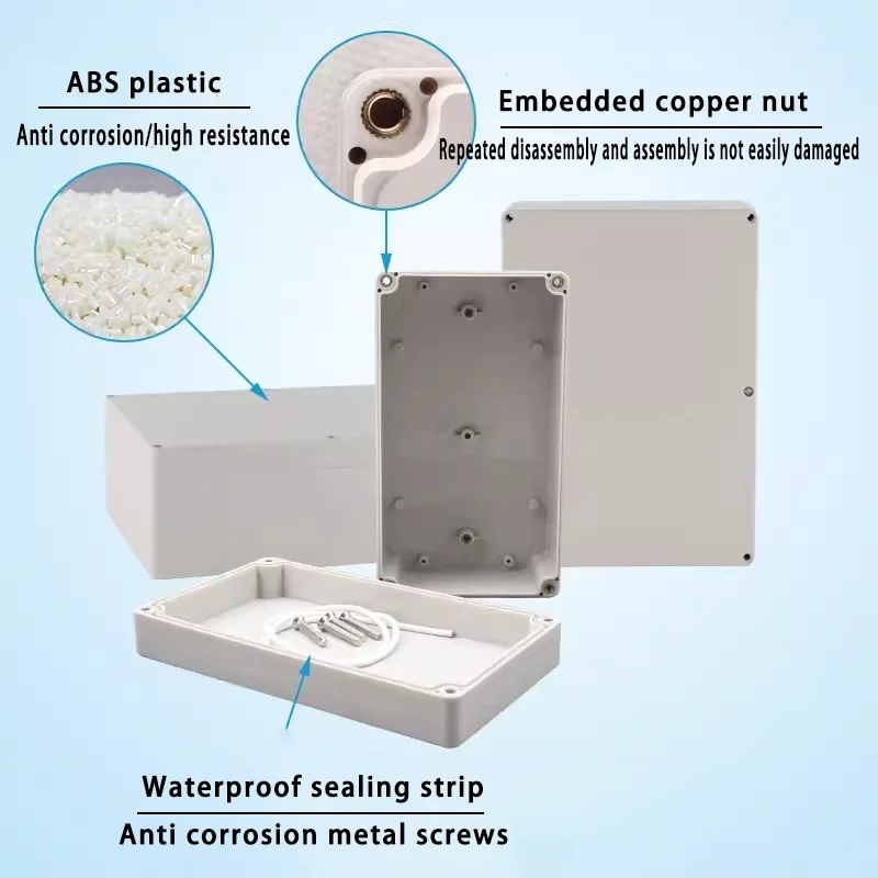 AG Series Outdoor Waterproof Junction Box Housing IP67 ABS Plastic Enclosure Screw Cable Sealed Cases for Electronics