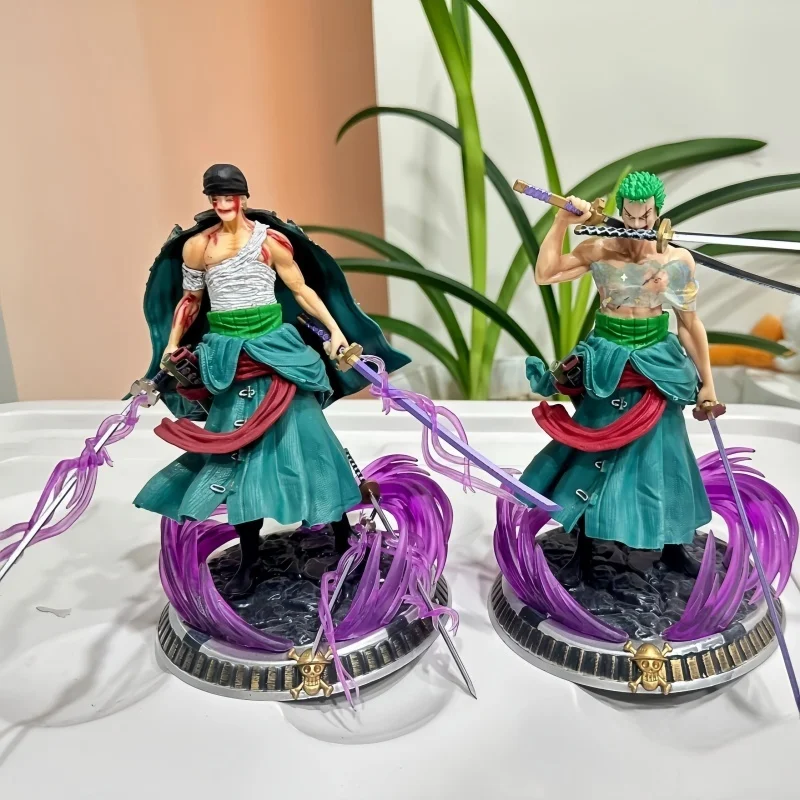 Аниме One Piece Roronoa Zoro персонаж морфологическая модель компьютерная настольная буфетка ручная работа модель украшения