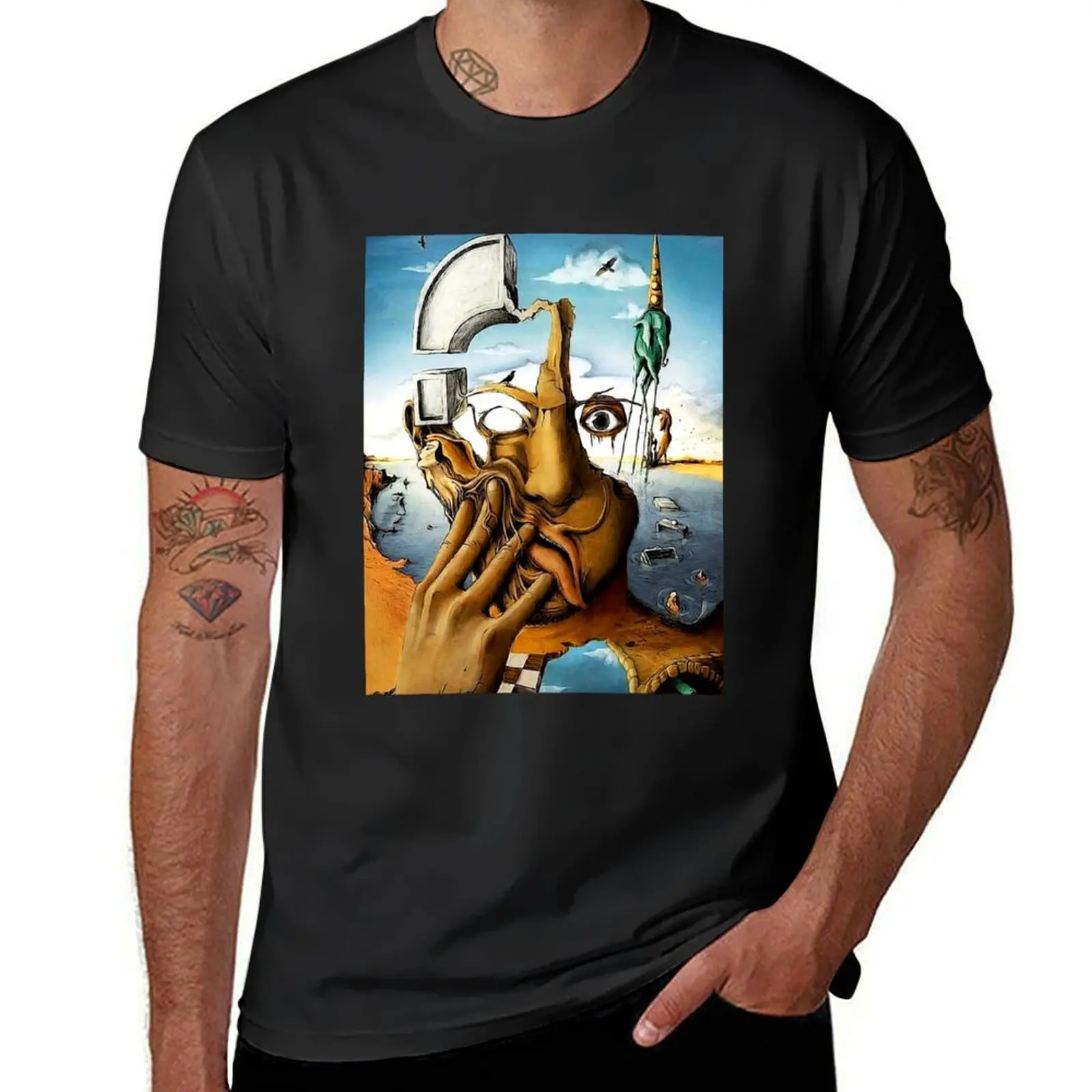 Salvador Dali, 1904-1989, Spain, Salvador Dali Surrealism Art T-Shirt summer clothes customs sweat graphics t shirt men