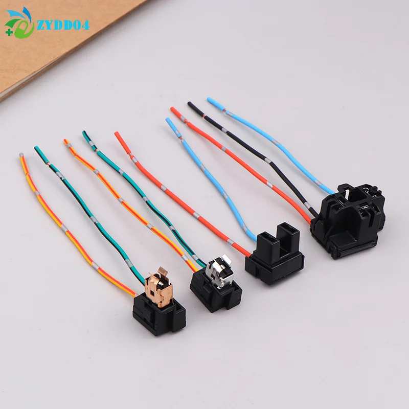 

●2Pcs Headlight Lamp Bulb Socket Wiring Harness Connector Plug Adapter Line For H1 H7 H4 Bulb Car Headlight Connection Plugs