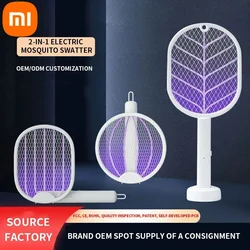 Xiaomi-Assassino do Mosquito Elétrico Dobrável, Armadilha Swatter Fly, USB Recarregável, Assassino de Insetos com Luz UV, Bug Zapper, 3000V, 4 em 1