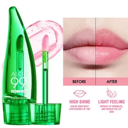 Natural Aloe Vera Color Changing Lip Gloss Long Lasting Nutritious Lips Care Temperature Change Moisturizing Lip Balm Lipsticks