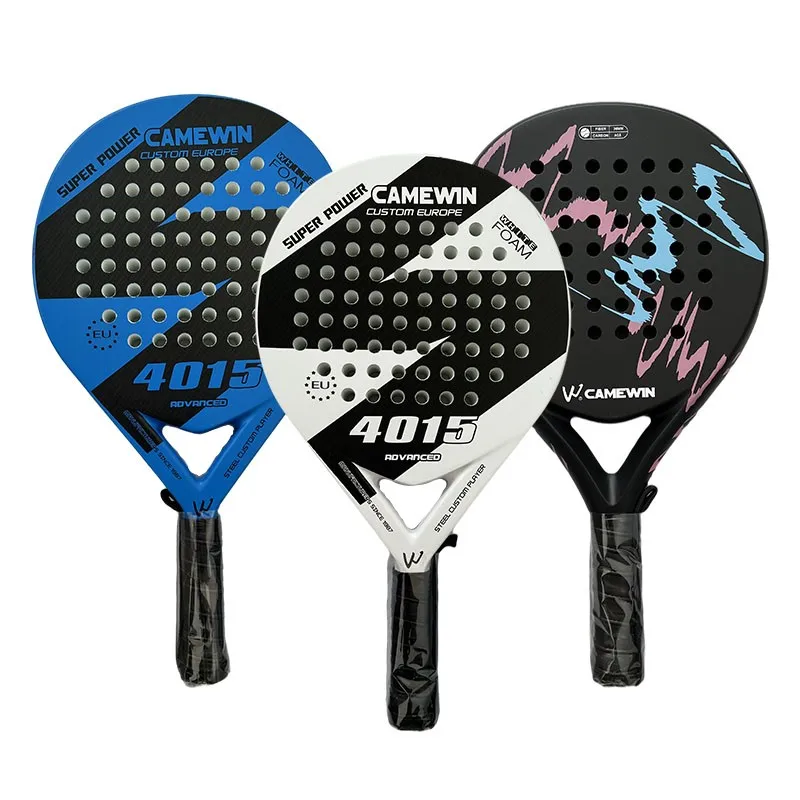 Camewin Paddle Racket Adult Prefessional Carbon Fiber Soft EVA Face Tennis Paddle Racquet Racket with Padle Bag Cover 2024 New