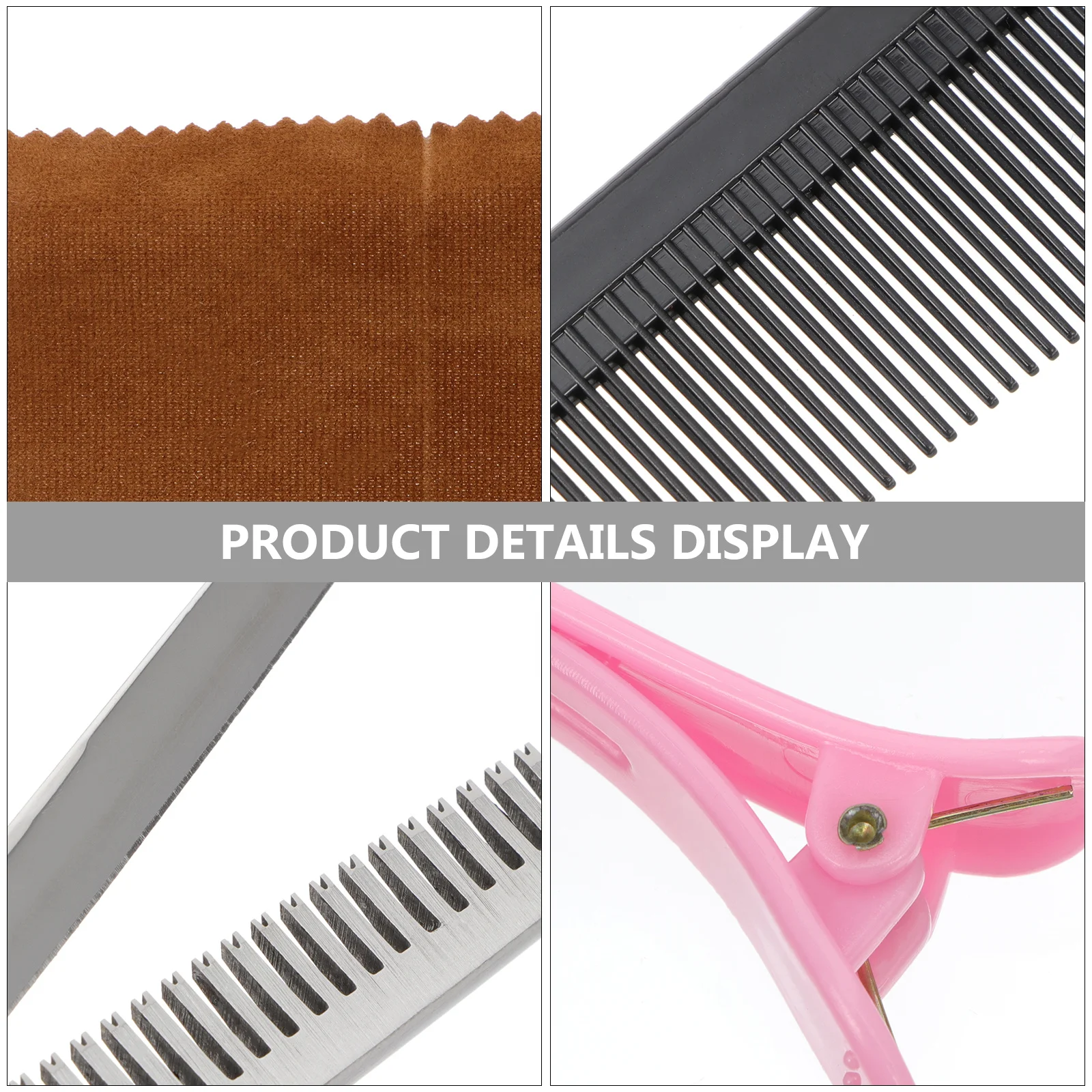 7 قطعة أدوات الحلاق تصفيف الشعر مجموعة صالون حلاقة عدة مريح مقص مشط مقاطع صندوق تخزين مناسبة للاستخدام المنزلي في الصالون #1