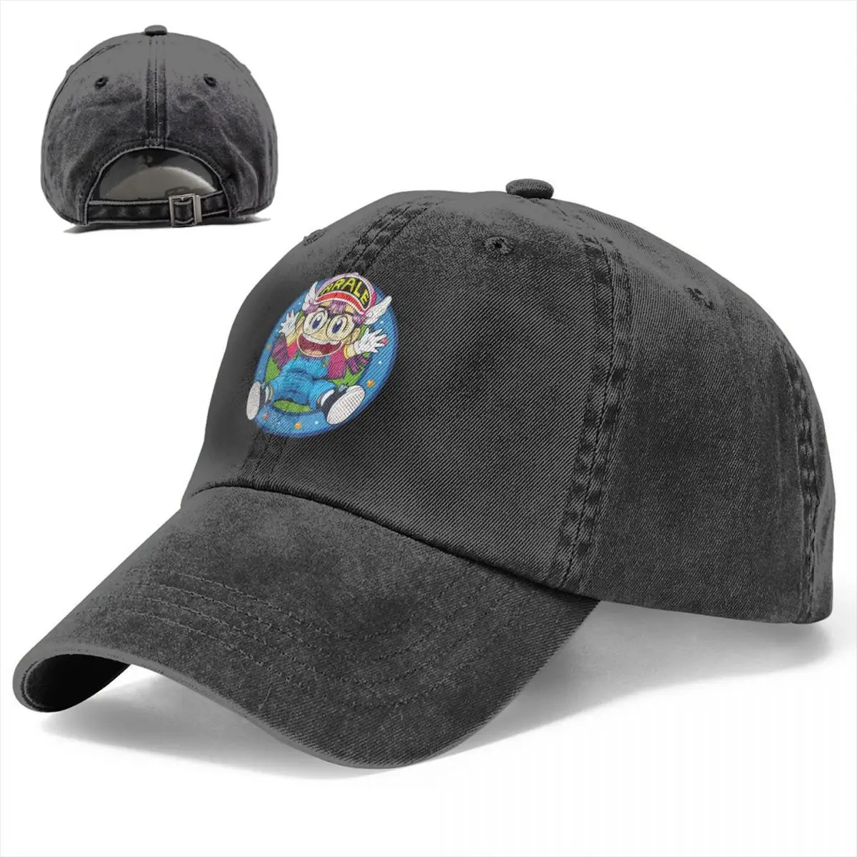 Arale Norimaki Dr. Slump Unisex Baseball Cap Anime Distressed Denim Caps Hat Casual Outdoor All Seasons Travel Snapback Cap