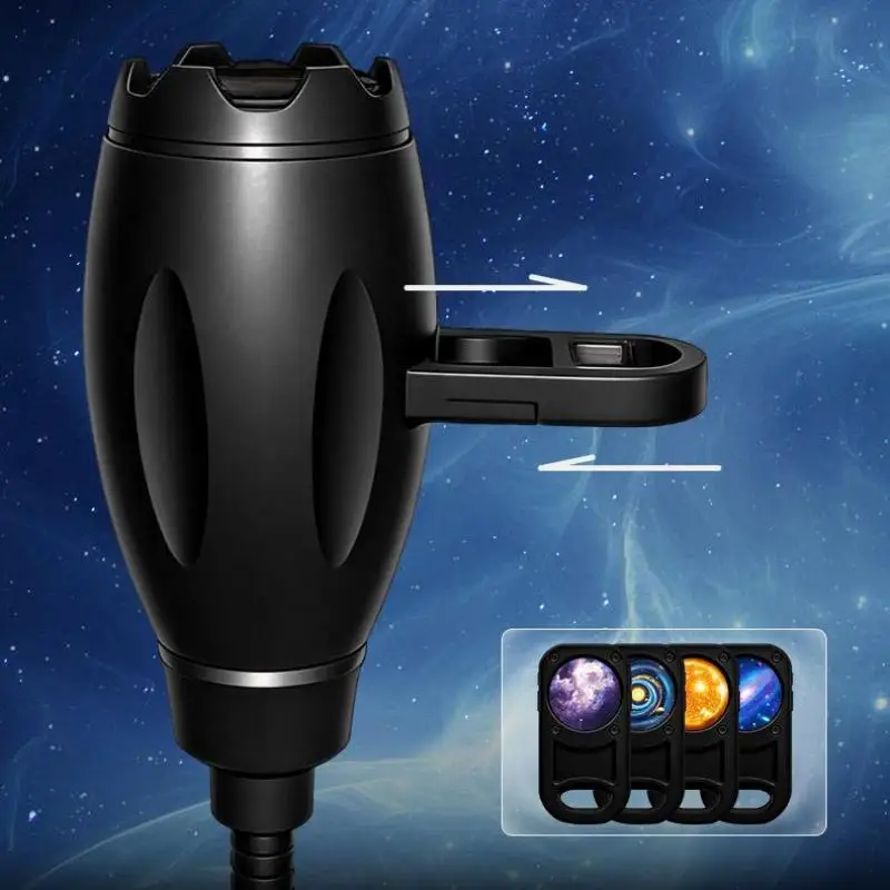 Mini Galaxy Star Projector 2 in 1 Cool Vibe Atmosphere Night Light for Game Room Bedroom Car Decor
