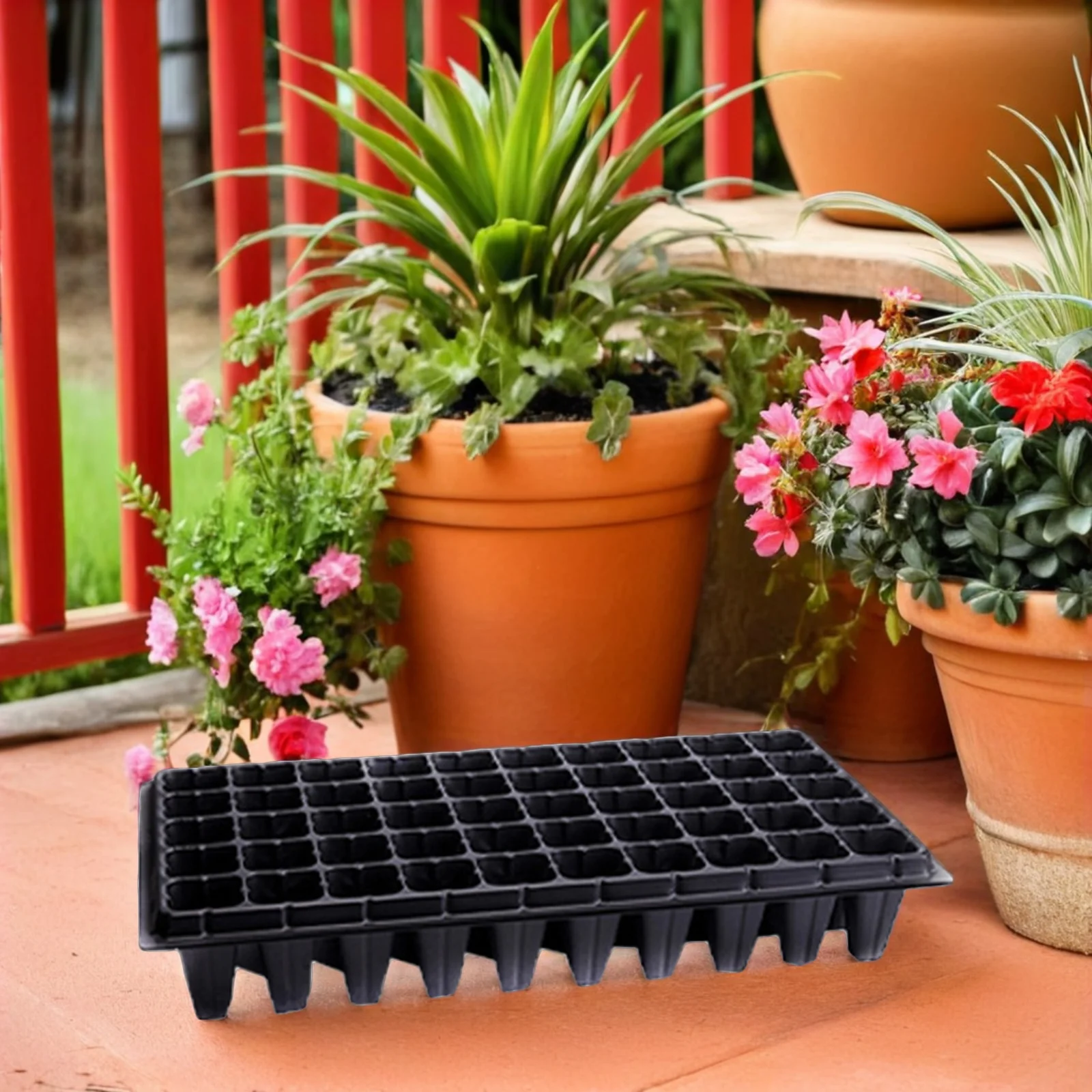 

10Pcs Seedling Tray Germination Starter Propagator 50 Cell Planter for Vegetable Flower Garden Indoor Planting