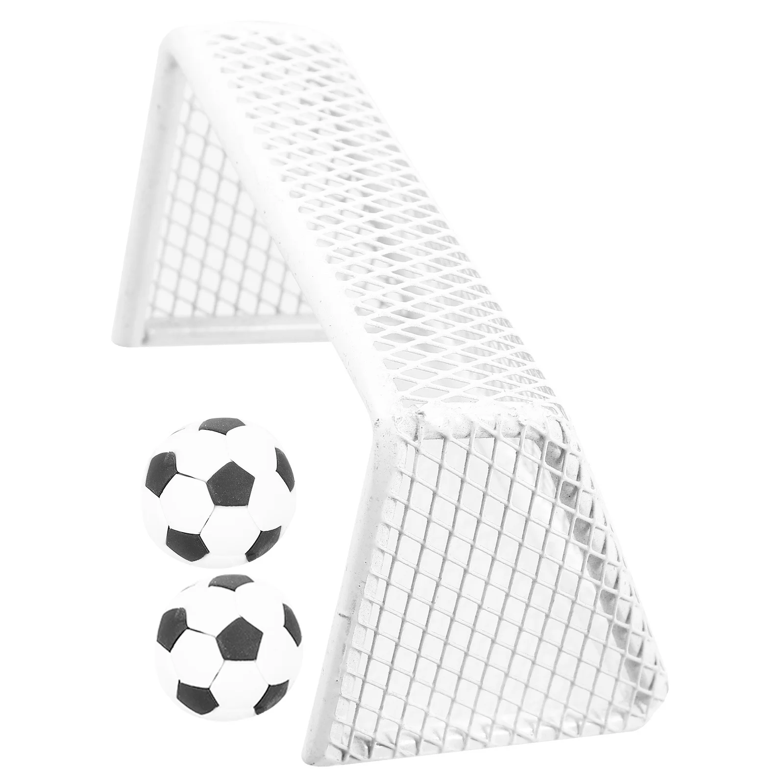 

1Set Mini Soccer Goal for Dollhouse Easy Assemble Small Football Net Set Realistic Design for Home Sports Entertainment