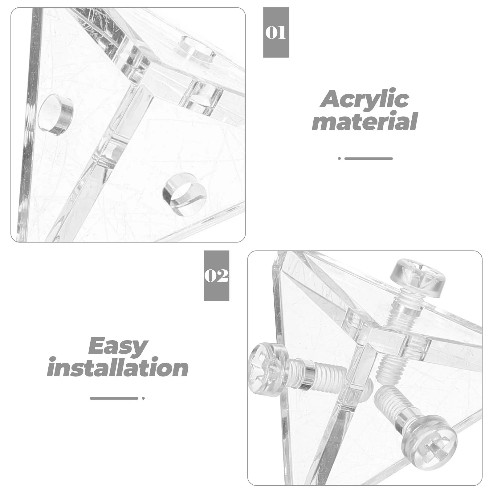 10 Pcs Small Repair Fix Fixing Furniture Corner Brackets Connector Brace for Wall Countertop Braces