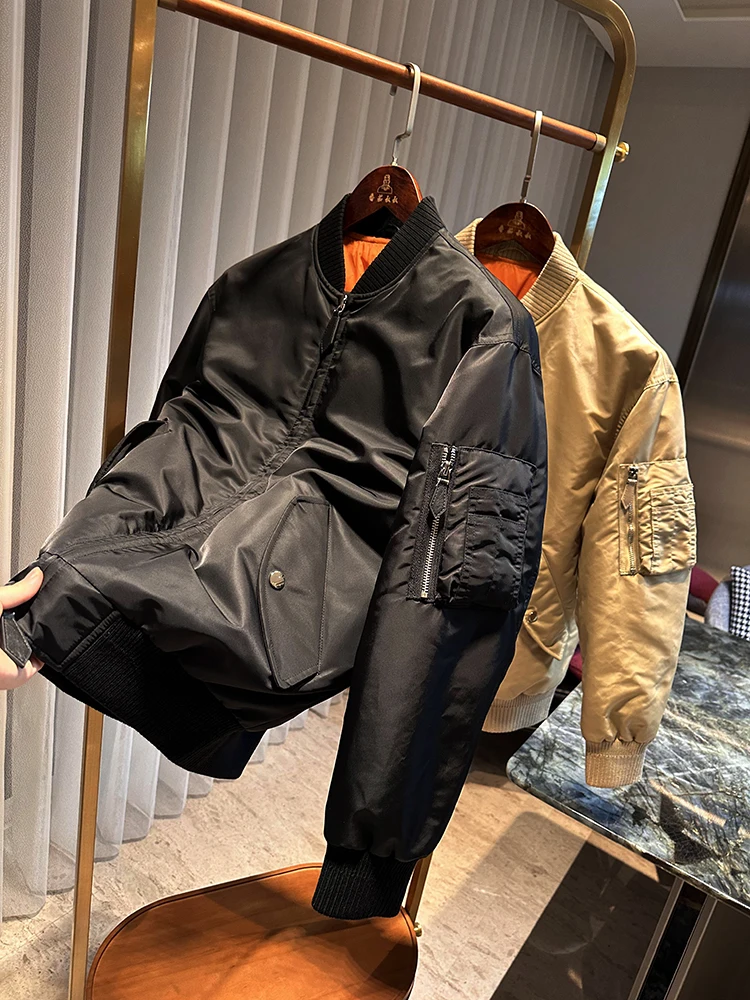 

Мужской пуховик-пальто: модный, теплый, с наполнителем из гусиного пуха, объемный, городской стиль, длинный рукав