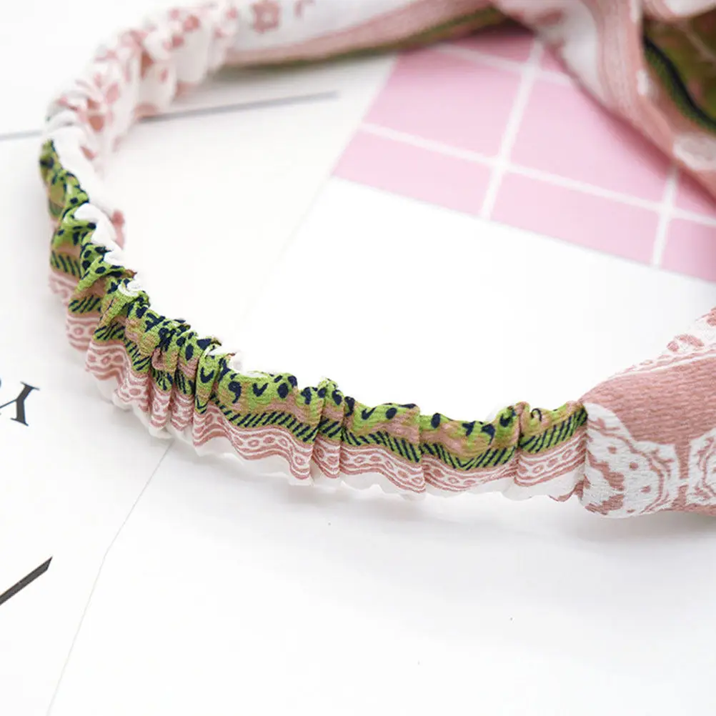 6Pcs Women Hair Band Premium Cloth Headband Cross Style Elastic Flexible for Face Washing Birthday Ceremonies Outings Hair