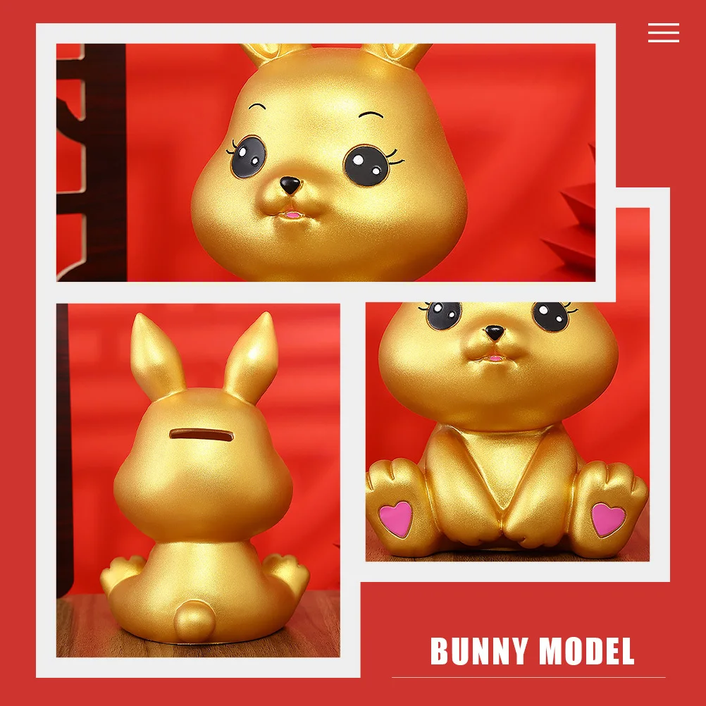 

Cute Bunny Piggy Bank Large Opening Money Jar Rabbit Year Gift Desktop Decor Saving Pot Stopper Coin Cash Storage