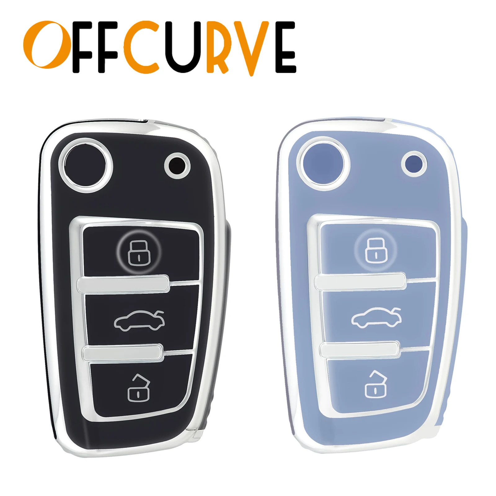 

For Audi A1 A3 A4 A6 A8 Quattro Q2 Q3 Q5 Q7 R8 RS3 RS5 RS6 S3 S4 S6 TT TTS Smart Remote TPU Car Key Case Cover Key Fob Protector