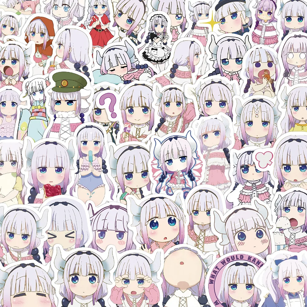 10/30/60PCS Anime Miss Kobayashi's Dragon Maid Kawaii KannaKamui Sticker Cartoon Cute Graffiti DIY Guitar Waterproof Decal Toy