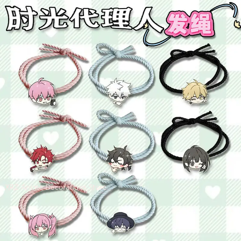 

8 шт., Link Click, аниме Charles Lucas Xavier, веревка для волос Kawaii, высокая эластичность, повязка на голову с героями мультфильмов для девочек и женщин, аксессуары для волос, подарки