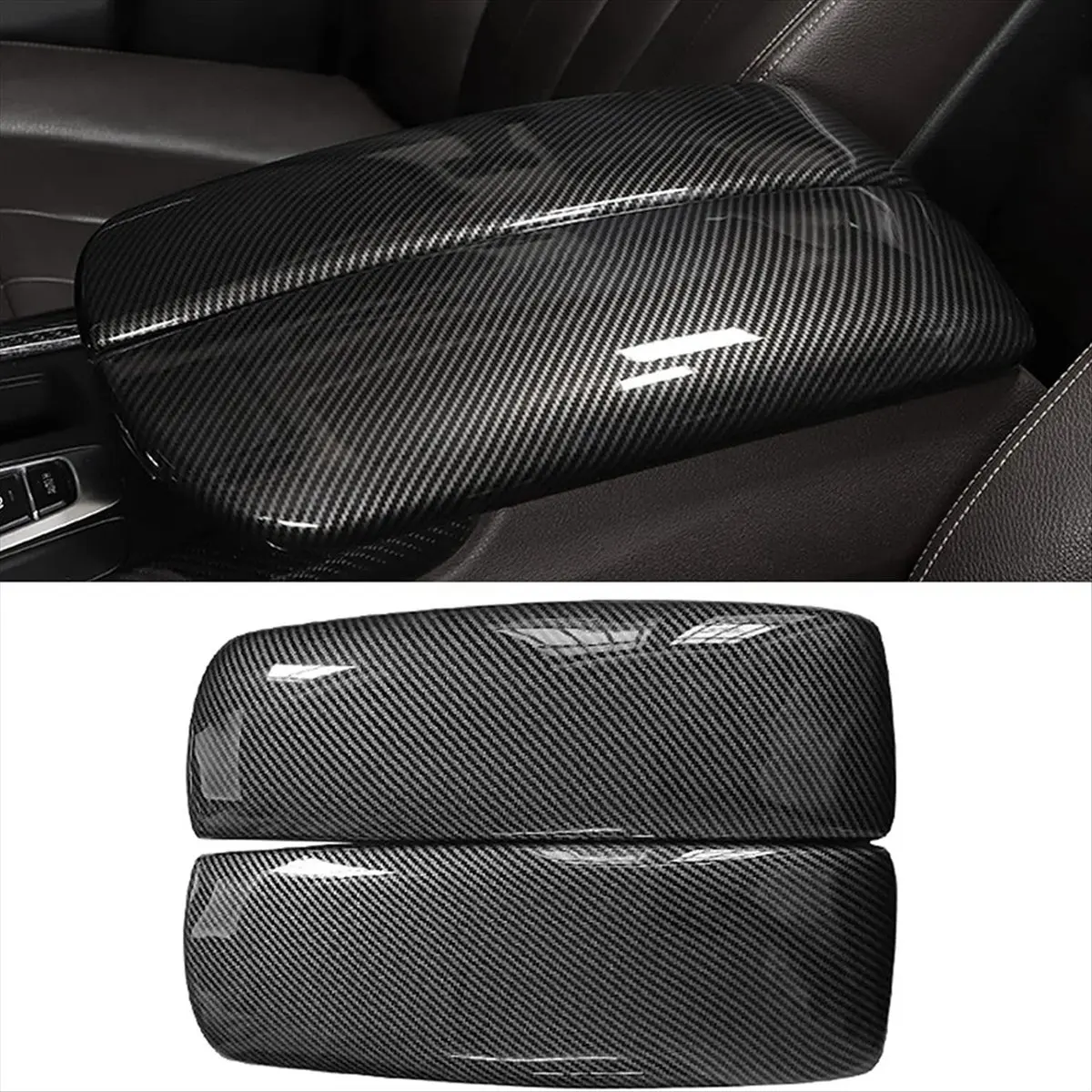 Super Sale Car Center Console Armrest Box Cover Armrest Box Panel Carbon Fiber Handrail Case Lid Caps for BMW X5 F15 X6 F16
