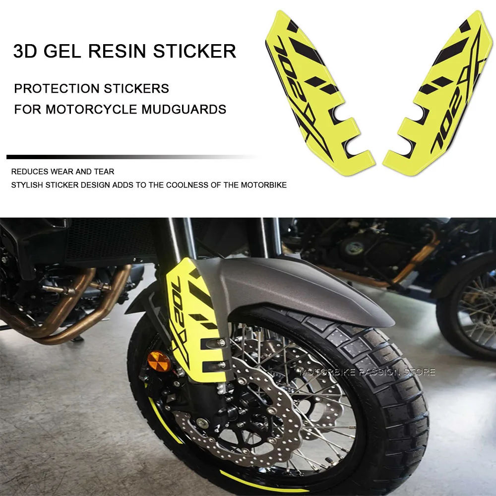 for Benelli TRK 702 X 2023 Motorcycle accessory 3D Stickers Motorcycle Mudguards Protection Stickers