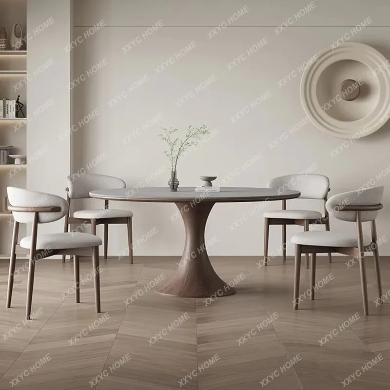 

Круглый обеденный стол JMatte из каменной плиты с поворотным механизмом, на 8 персон, итальянский, из высококачественной массивной древесины ясеня.