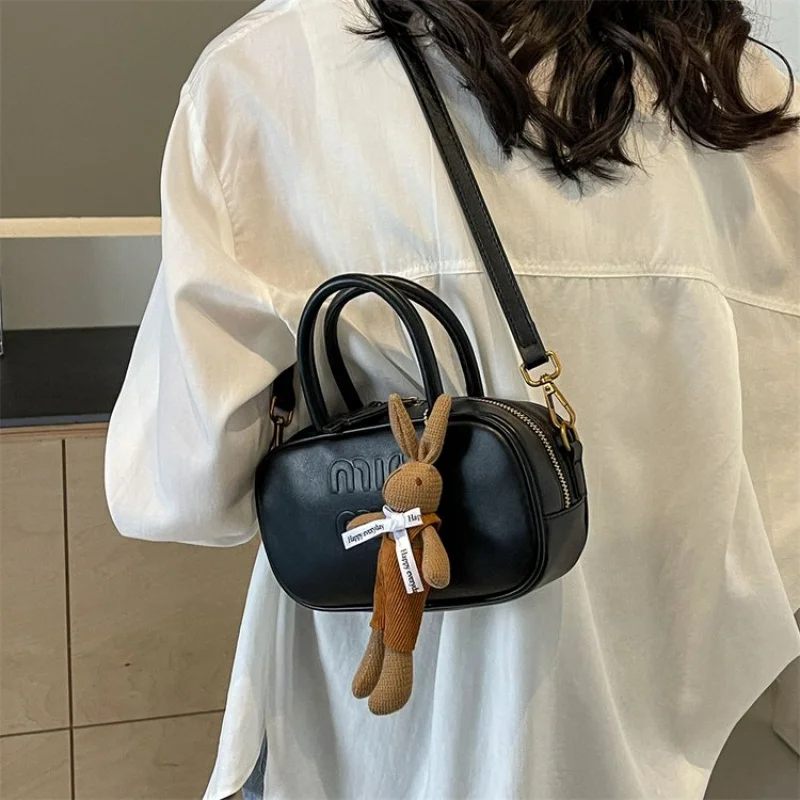 Damen-Tragetasche aus strapazierfähigem Leder mit Pariser Stil und lässigem Vintage-Pendler-Chic-Look ​