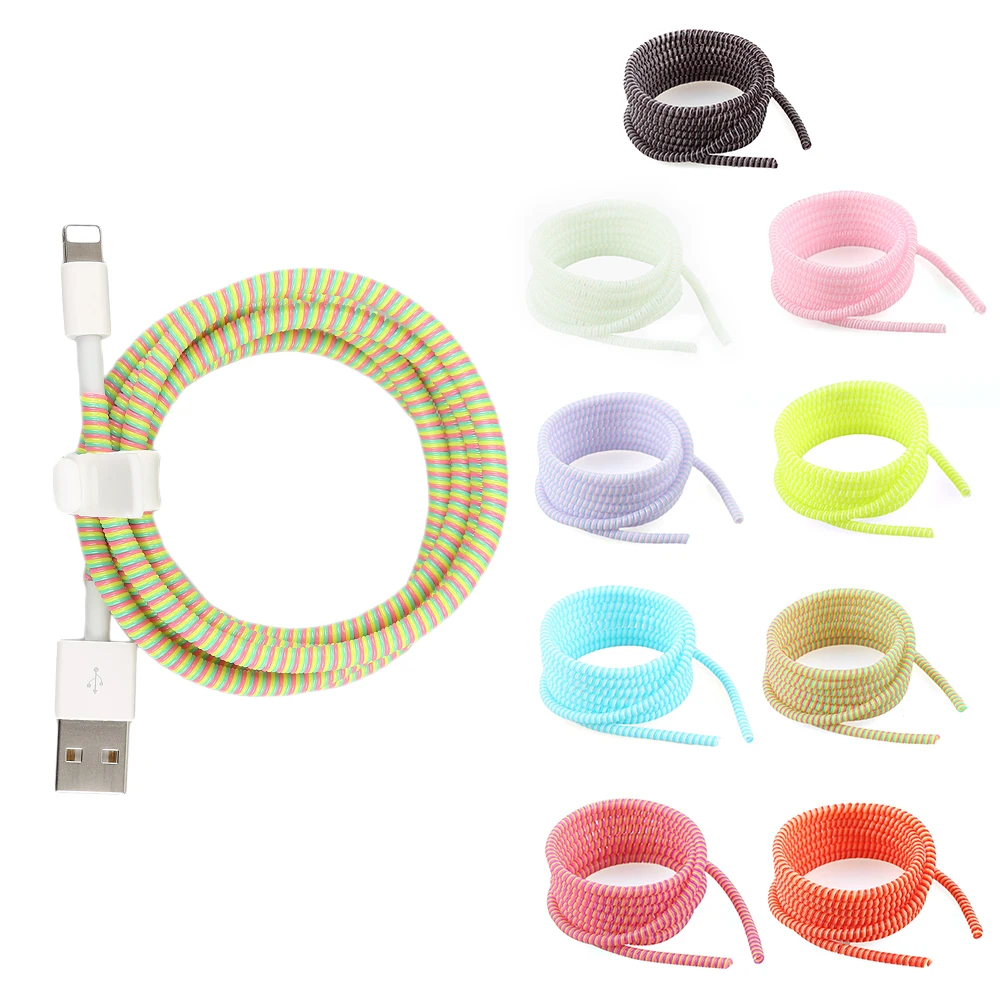 1.5m Cable Protector Winder For USB Charging Data Cable Wire Protection Cover ,Data Cord Protector Cable Organizer