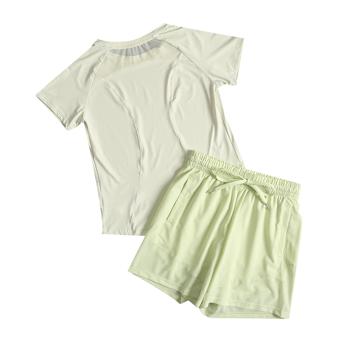 Tuta sportiva casual ampia per donna maratona all'aperto da corsa pantaloncini ad asciugatura rapida pantaloncini tuta fitness yoga sottile estiva