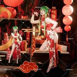 Lelouch of The Rebellion Cosplay Costume Women CC Cheongsam The Spring Festival Costume Halloween Costumes for Women