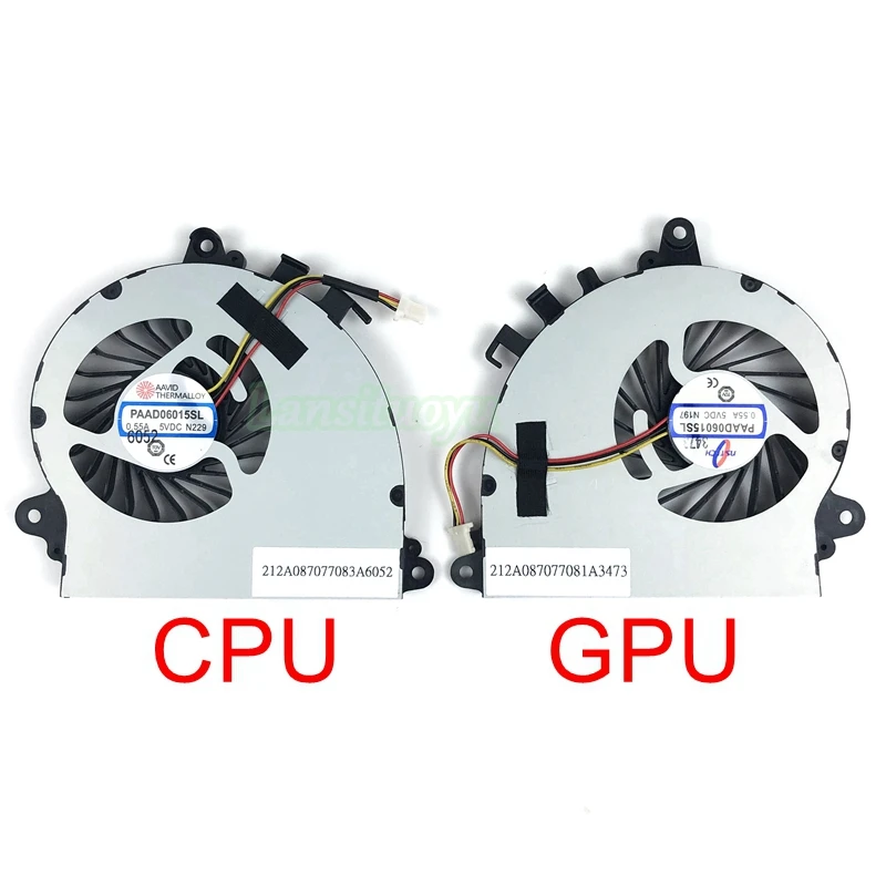 New Original CPU GPU Laptop Cooling Fan For MSI GS70 2QE 2PE GS72 MS-1771 MS-1773 UX7 7G-700 Cooler PAAD06015SL N184 N229 N197