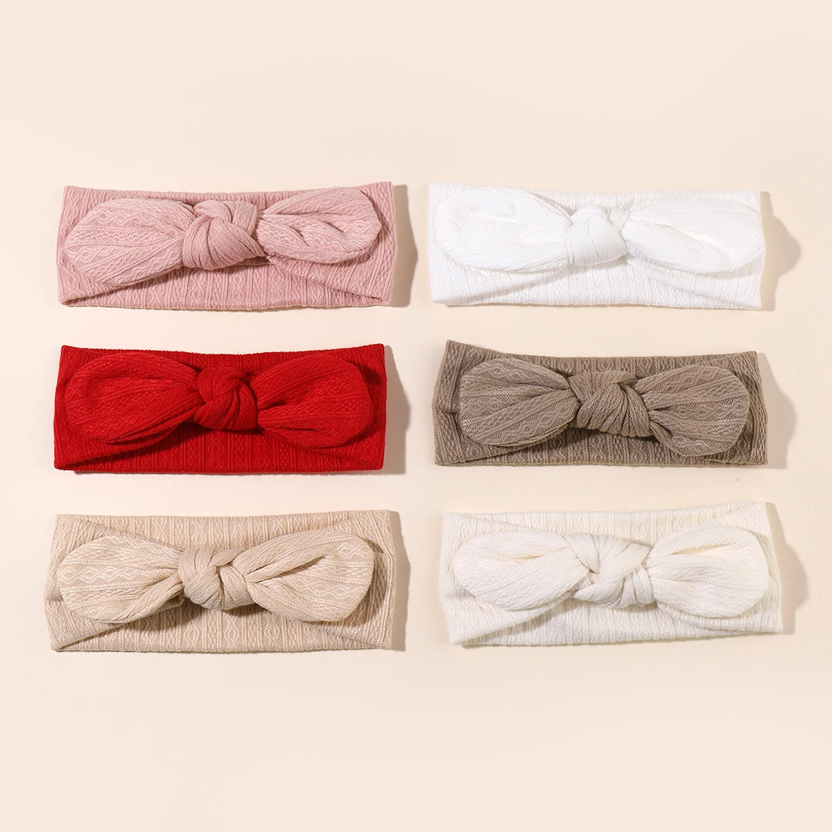 3 buah Set bando bayi perempuan, Turban pita simpul lembut rajutan anak-anak, aksesori rambut bayi baru lahir