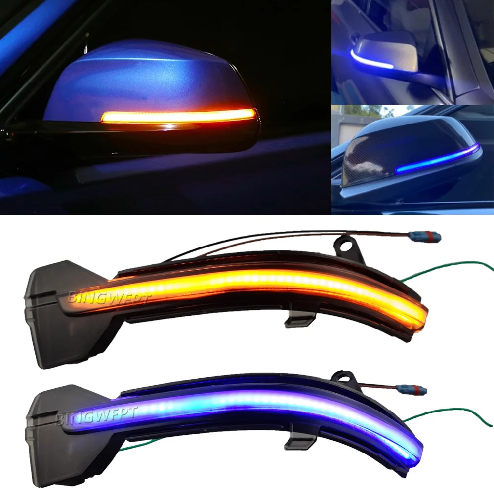 Side Rear Mirror Indicator LED Flashing Lamp For BMW 5 6 7 Series F10 F11 F07 F06 F12 F13 F01 Dynamic Blinker Turn Signal Light