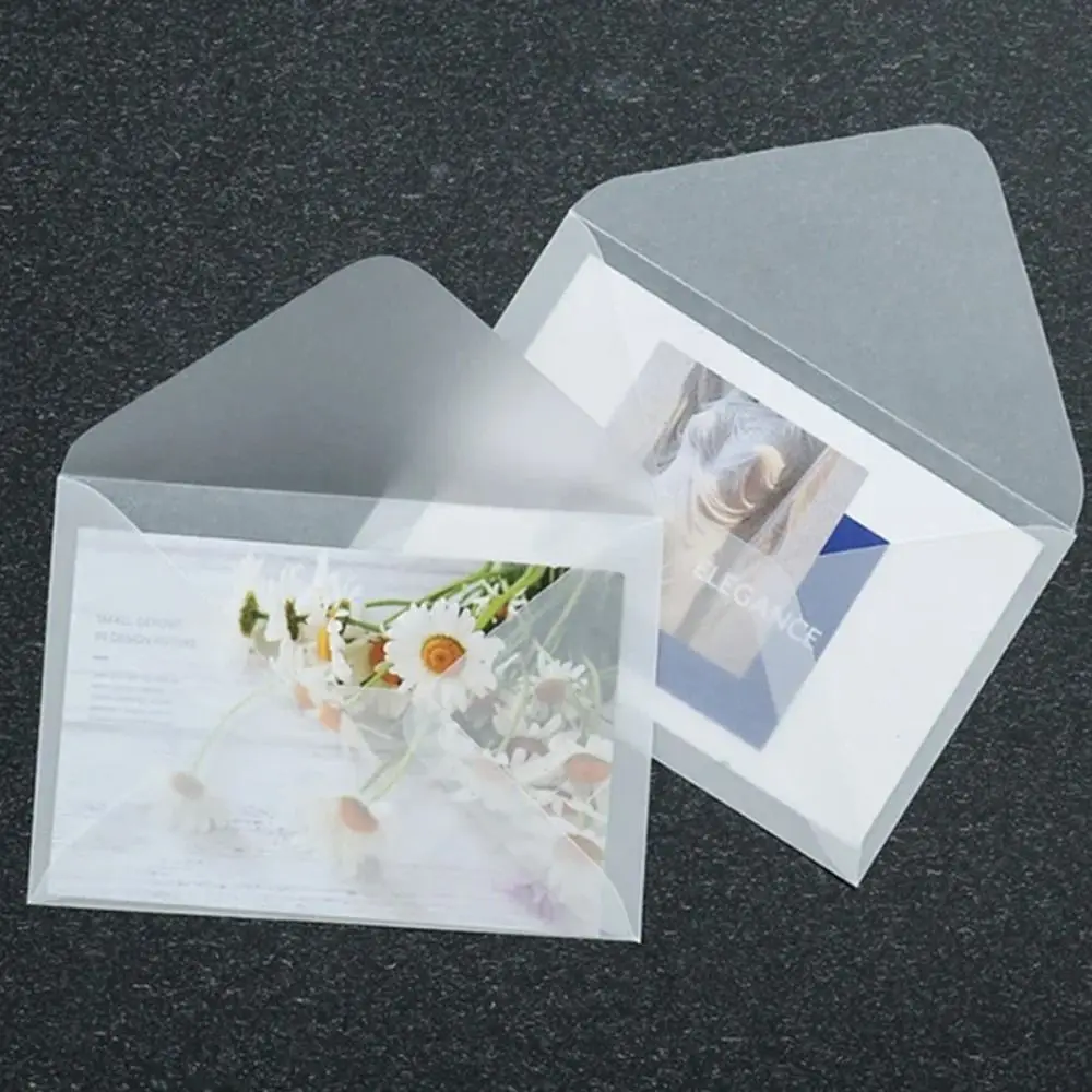 100pcs/lot Invitations Blank Translucent Envelope European Giftbox Postcards Sulfate Paper Envelope Message Card Wedding